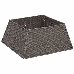 vidaXL Juletr&aelig;krave Firkantet Gr&aring; 50 x 50 x 25 cm polyrattan