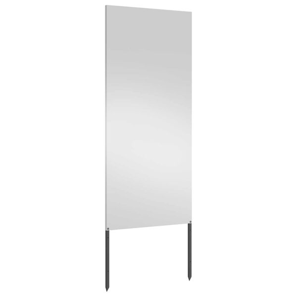 vidaXL Have privatliv sk&aelig;rm S&oslash;lv 50 x 140 cm Galvaniseret st&aring;l