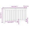 vidaXL Radiatorcover Sort eg 149 x 20 x 82 cm Konstrueret tr&aelig;