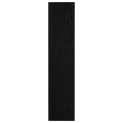 vidaXL bogskab/rumdeler 100x30x135,5 cm massivt fyrretræ sort