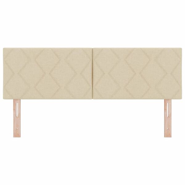 vidaXL Hovedg&aelig;rde med hovedg&aelig;rde Creme 144 cm Faux l&aelig;der