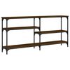 vidaXL konsolbord 160x29x75 cm konstrueret tr&aelig; brun egetr&aelig;