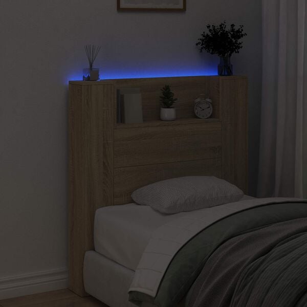 vidaXL Hovedg&aelig;rde Sonoma eg 100 x 16,5 x 103,5 cm Konstrueret tr&aelig;