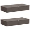 vidaXL Opbevaringskasse 2 stk. Ikke-v&aelig;vet stof 100 x 50 x 18 cm 90 l