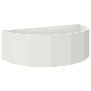 vidaXL Plantekasse Hvid 120 x 60 x 35 cm St&aring;l