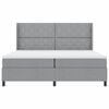 vidaXL Box spring seng med madras Lysegr&aring; 200 x 200 cm Stof