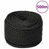 vidaXL arbejdsreb 10 mm 500 m polypropylen sort