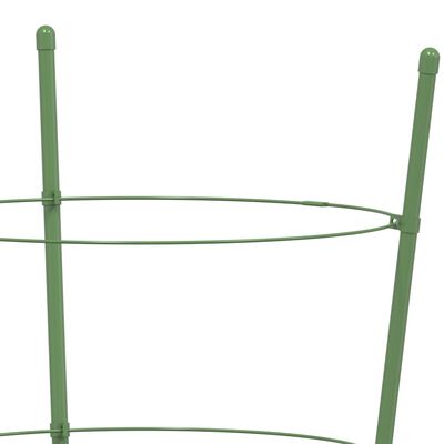 vidaXL plantestativ med 3 ringe 5 stk. 45 cm stål grøn