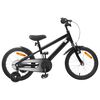vidaXL B&oslash;rnecykel 16 tommer til 4-6 &aring;r gamle Sort