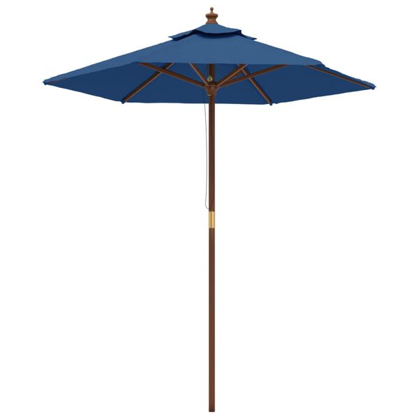 vidaXL haveparasol med tr&aelig;stang 196x231 cm azurbl&aring;