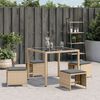 vidaXL haveskamler 4 stk. med hynder 41x41x36 cm polyrattan beige