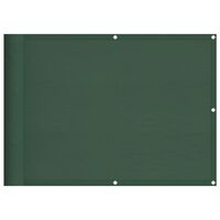 vidaXL altanafskærmning 75x1000 cm 100 % polyester mørkegrøn