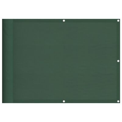 vidaXL altanafskærmning 75x1000 cm 100 % polyester mørkegrøn