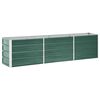 vidaXL forh&oslash;jet plantekasse 240x40x45 cm galvaniseret st&aring;l gr&oslash;n
