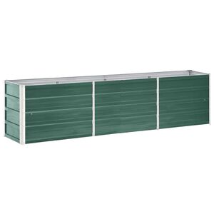 vidaXL forh&oslash;jet plantekasse 240x40x45 cm galvaniseret st&aring;l gr&oslash;n