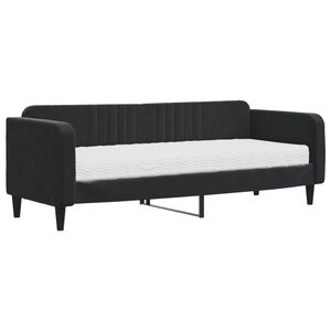 vidaXL daybed med madras 80x200 cm velour sort