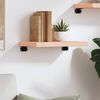 vidaXL væghylde 40x30x(2-4) cm ubehandlet massivt egetræ