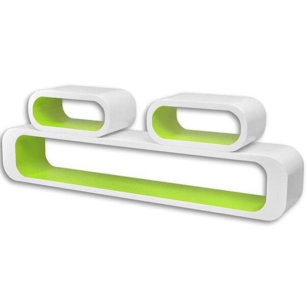 vidaXL kubeformede v&aelig;ghylder 6 stk. gr&oslash;n og hvid