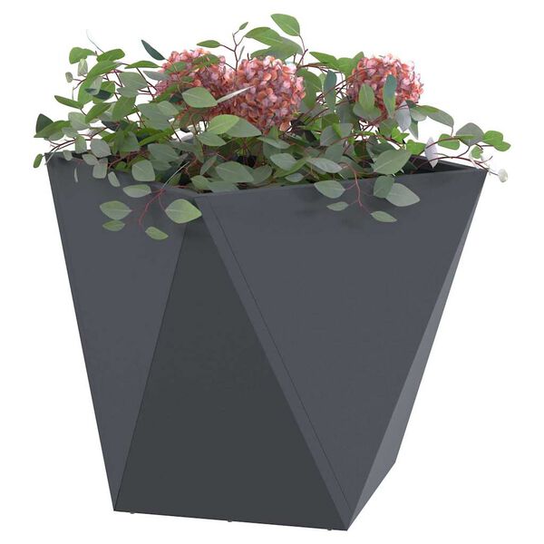 vidaXL Plantekasse 2 pcs Antracit 50 x 50 x 50 cm St&aring;l