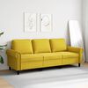 vidaXL 3-personers sofa 180 cm velour gul