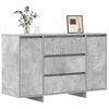 vidaXL Sideboard med skuffe Beton Grå 120 x 41 x 75 cm Konstrueret træ