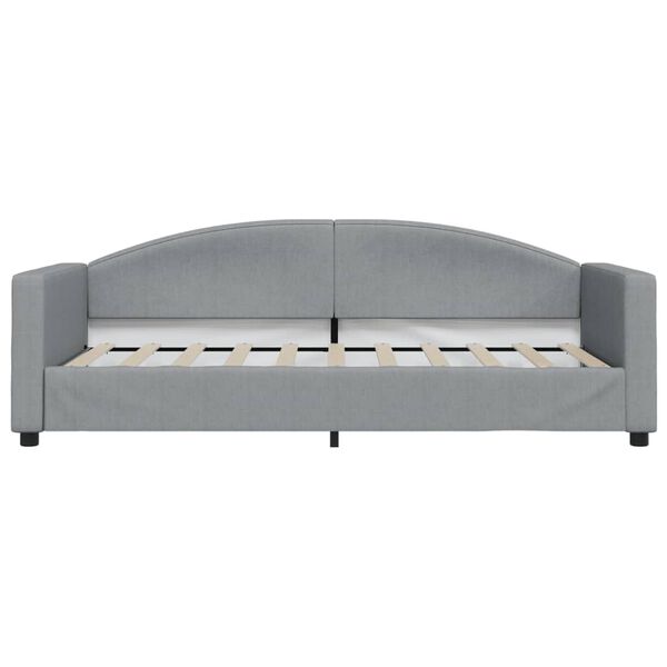vidaXL daybed med madras 90x190 cm stof lysegrå
