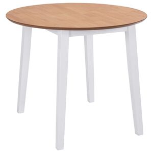 vidaXL klapbord rundt MDF hvid