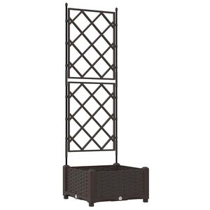 vidaXL Have Blomsterkrukke Brun 40 x 40 x 125,5 cm PP