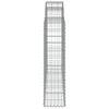 vidaXL buede gabionkurve 4 stk. 200x30x120/140 cm galvaniseret jern