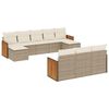 vidaXL sofas&aelig;t til haven 10 dele med hynder polyrattan beige