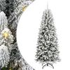 vidaXL Kunstigt juletr&aelig; Hvid 210 cm PVC og plastik og st&aring;l og PE