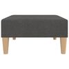 vidaXL 2-personers sovesofa med fodskammel stof m&oslash;rkegr&aring;
