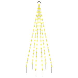 vidaXL juletr&aelig; til flagstang 108 LED'er 180 cm varmt hvidt lys