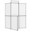 vidaXL 8-panels udstillingsv&aelig;g med bord foldbar 181x200 cm hvid