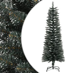 vidaXL kunstigt smalt juletr&aelig; med juletr&aelig;sfod 120 cm PVC gr&oslash;n