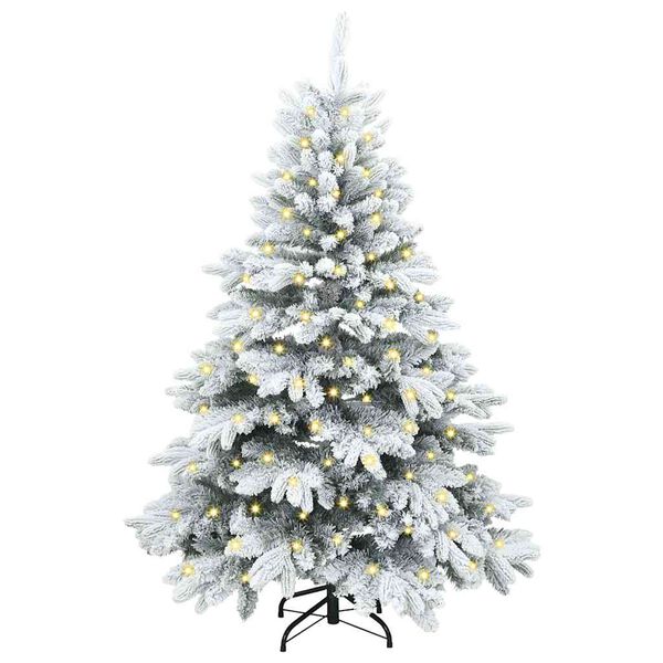 vidaXL Kunstigt juletræ med 150 LED'er Hvid 150 cm PE og PVC