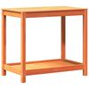 vidaXL plantebord med hylde 82,5x50x75 cm massivt fyrretr&aelig; gyldenbrun