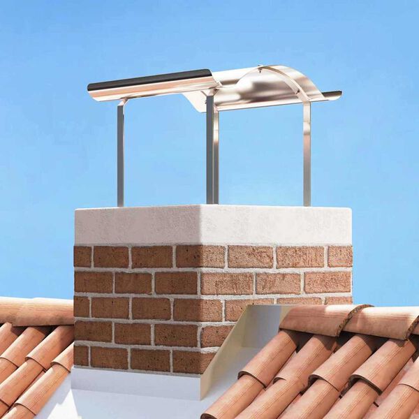 vidaXL Skorsten h&aelig;tte S&oslash;lv 59,5 x 50 x 36,5 cm Rustfrit st&aring;l