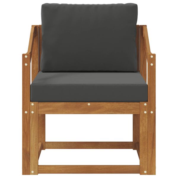 vidaXL Udend&oslash;rs sofa Soli Akacietr&aelig; og polyester Naturfarvet