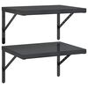 vidaXL v&aelig;ghylder 2 stk. 50x40 cm rustfrit st&aring;l sort