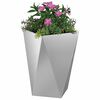 vidaXL Plantekasse 2 pcs S&oslash;lv 50 x 50 x 75 cm Galvaniseret st&aring;l