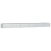 vidaXL h&oslash;jbed 600x80x45 cm galvaniseret st&aring;l s&oslash;lvfarvet
