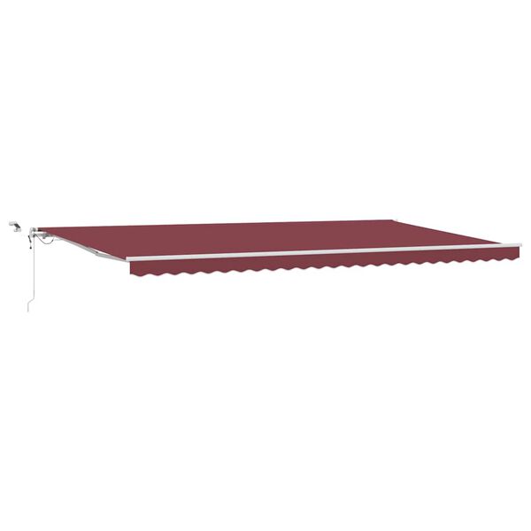 vidaXL markise med LED-lys 600x300 cm automatisk betjening bordeaux