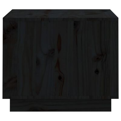 vidaXL sofabord 120x50x40,5 cm massivt fyrretræ sort