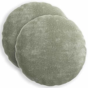 vidaXL Pudebetr&aelig;k 2 stk. HEERLEN Gr&oslash;n &Oslash; 40 cm Chenille Stof