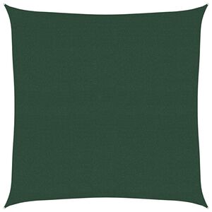 vidaXL solsejl 4,5x4,5 m 160 g/m&sup2; HDPE m&oslash;rkegr&oslash;n
