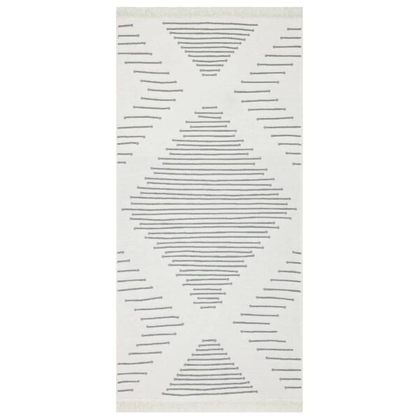 vidaXL gulvt&aelig;ppe 100x200 cm bomuld m&oslash;rkegr&aring;