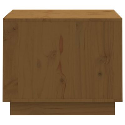 vidaXL sofabord 120x50x40,5 cm massivt fyrretræ gyldenbrun