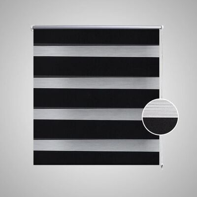 Rullegardin i zebradesign 120 x 230 cm sort