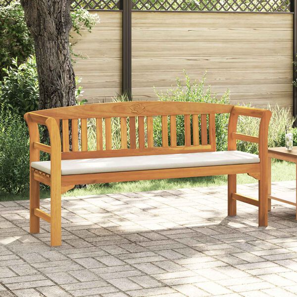 vidaXL Roseb&aelig;nk Naturlig 157 x 46 x 82,5 cm Massivt Akacietr&aelig;